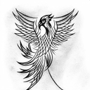 Phoenix tattoo design idea