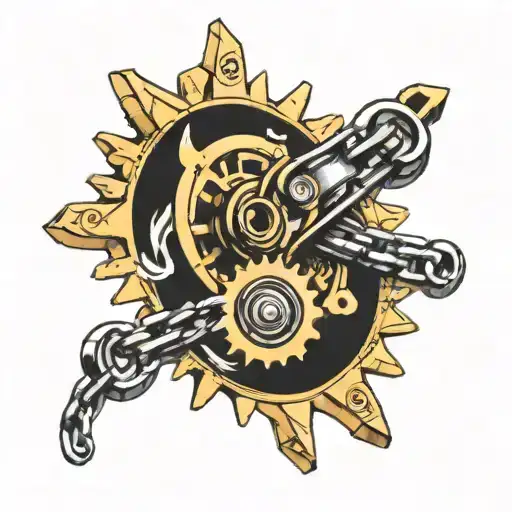chain and sprocket  tattoo design idea