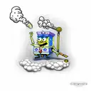 Spongebob smoking a j with a fadora on tattoo design idea