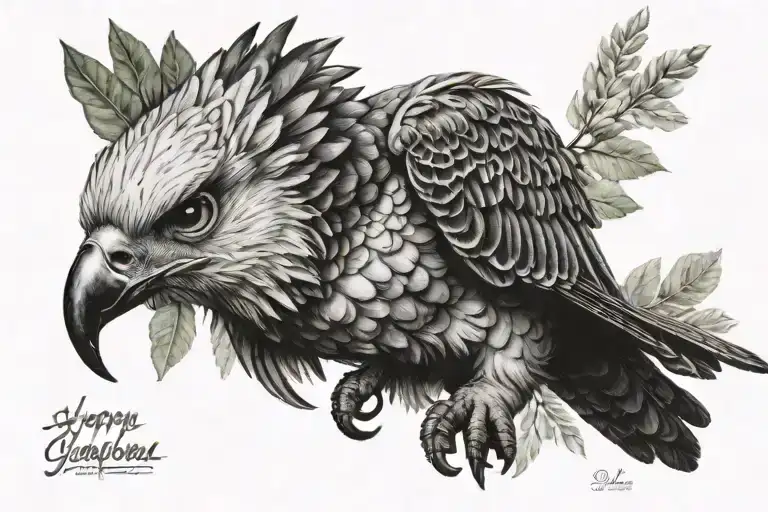 harpy eagle tattoo design idea