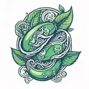 2 peas in a pod tattoo design idea