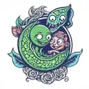2 peas in a pod tattoo design idea