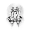 succubus chains high heels whip tattoo design idea