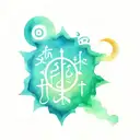 Hindu Muslim Cristian and Chinese religion symbol in to one symbol tattoo tattoo design idea