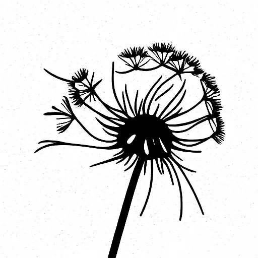 comet and dandelion tattoo design idea