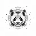 Psychedelic panda tattoo design idea