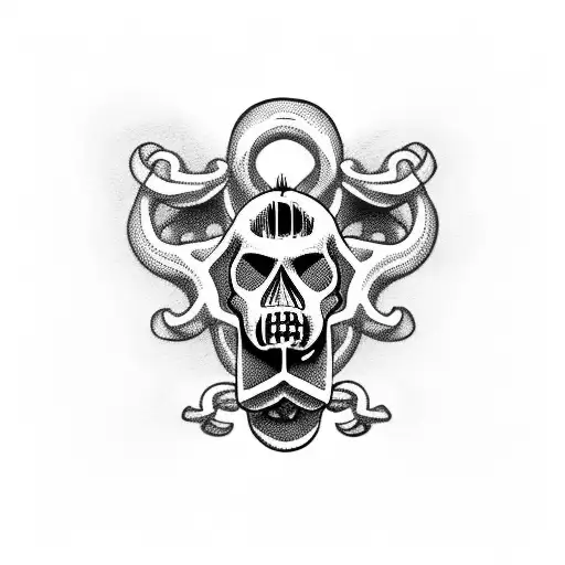 skull centipede on ribs tattoo design idea