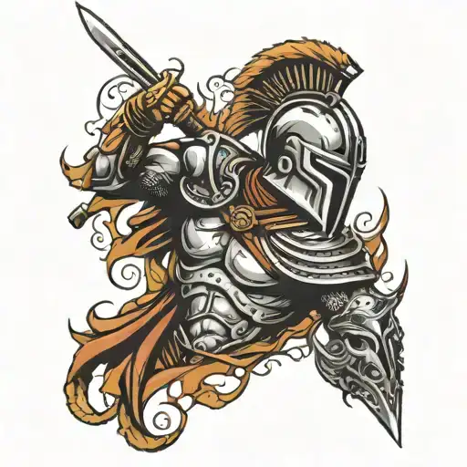 spartan warrior tattoo design idea