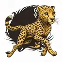 cheetah running tattoo design idea