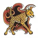 cheetah running tattoo design idea