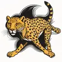 cheetah running tattoo design idea
