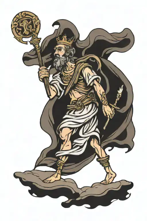 st christopher looking tattoo design idea