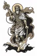 st christopher looking tattoo design idea