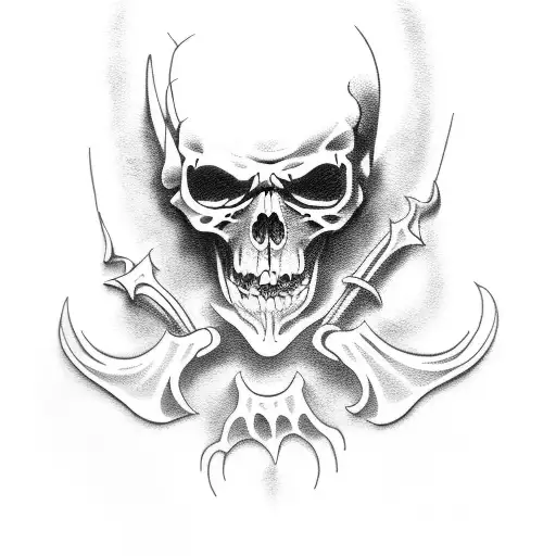 gothic grim reaper tattoo design idea
