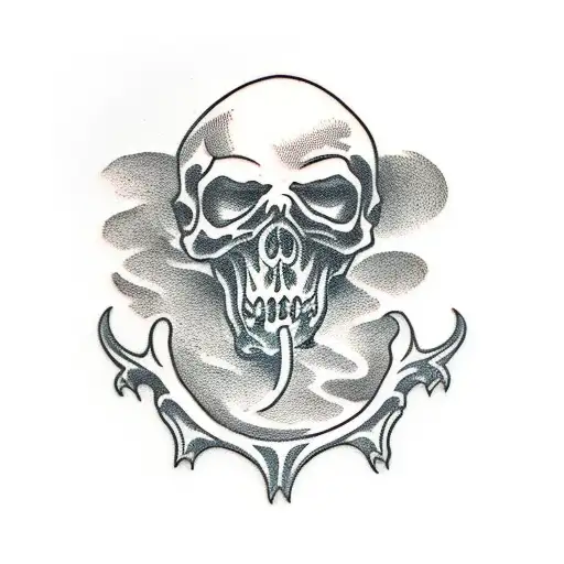 gothic grim reaper tattoo design idea