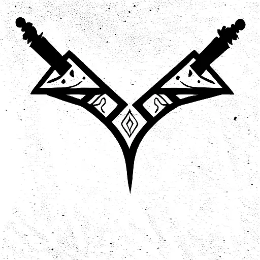 warrior weapons tattoo design idea