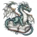 book dragon tattoo design idea