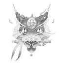 sakazuki of sake tattoo design idea