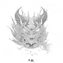 sakazuki of sake tattoo design idea