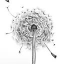 Dandelion tattoo design idea