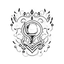 a wine glass with a drop tattoo design idea