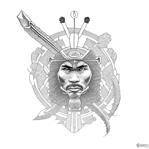 Combine the strength and grace of a Maori warrior with the elegance of a bonsai tree tattoo design idea