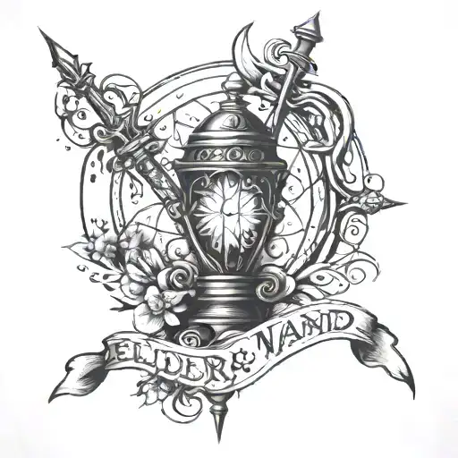 Elder wand bicep tattoo tattoo design idea