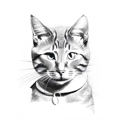 Cat showing his asshole    tattoo design idea