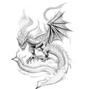 small Dragon tattoo design idea