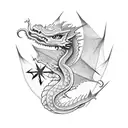 small Dragon tattoo design idea