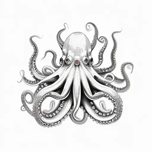 a scary octopus tattoo design idea