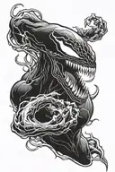 Venom symbiote consuming your arm tattoo design idea