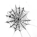 Spider Web knee tattoo design idea