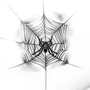 Spider Web knee tattoo design idea