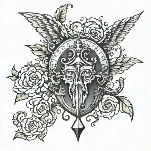 psalm 23 4 tattoo design idea