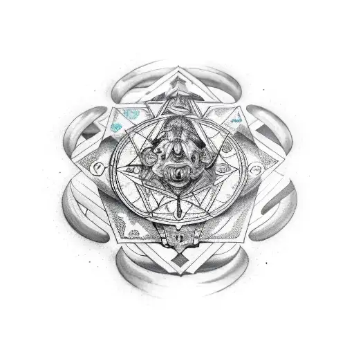 gemini gods zodiac tattoo design idea