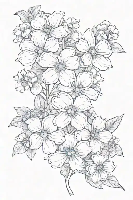 forget me not flower for a man tattoo design idea