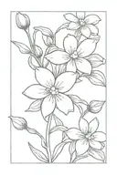 Manly small forget me not flower  tattoo design idea