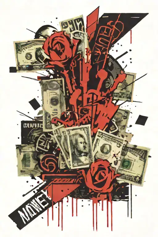 money, graffiti NYC and Colombia tattoo design idea