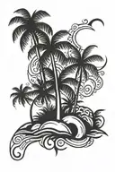 coconut tree tattoo design idea