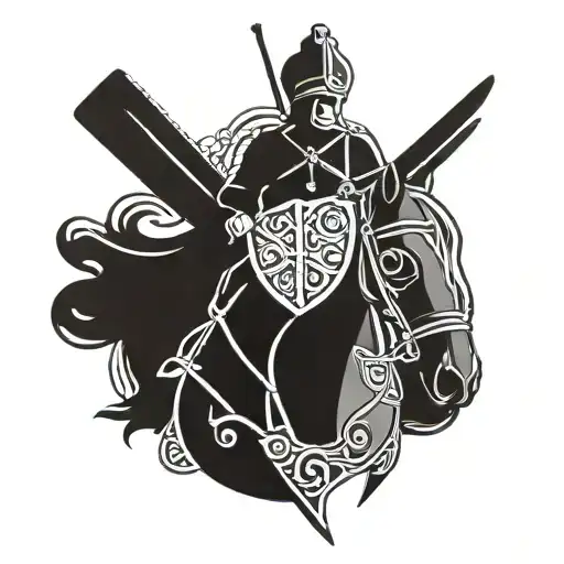 catholic Irish polish hussar tattoo design idea