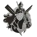 catholic Irish polish hussar tattoo design idea