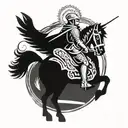 catholic Irish polish hussar tattoo design idea