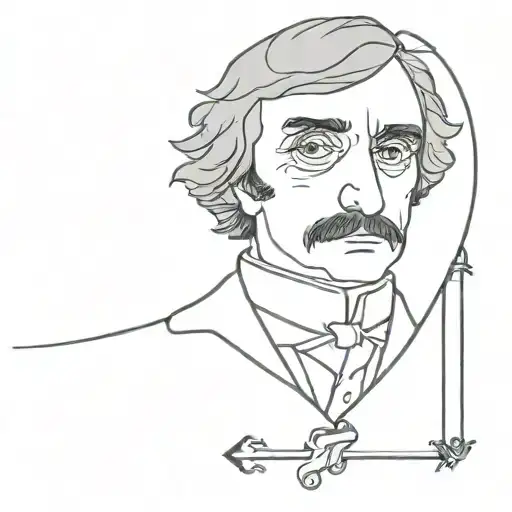 gothic edgar allen poe inspired  tattoo design idea