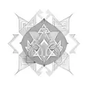 hebrew Polynesian geometry peace tattoo design idea