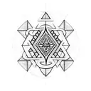 hebrew Polynesian geometry peace tattoo design idea