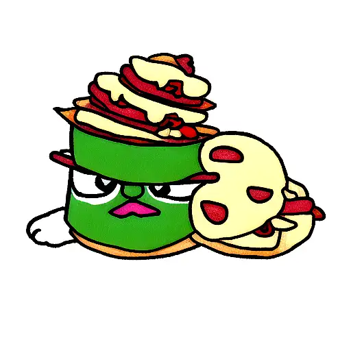 cartoon taco tattoo design idea