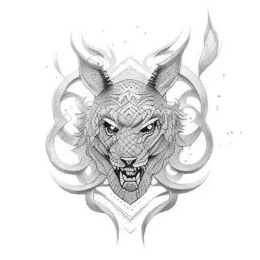 Create a tattoo design inspired by the strength and determination you find in the gym tattoo design idea