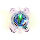 alien smoking weed tattoo design idea