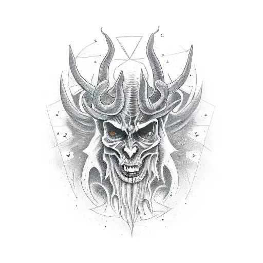 Satanic tattoo design idea